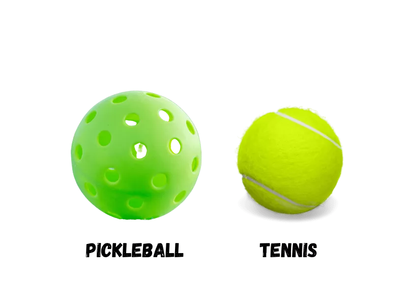 Differences between pickleball and tennis ball